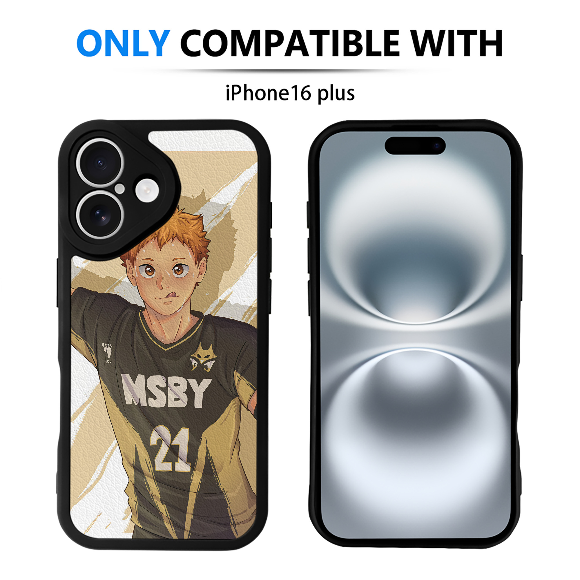 （画像用） ハイキュー!! Haikyu!! 【iPhone 16シリーズ対応】シリコンスマホケース（レザー調） 材質：シリコン